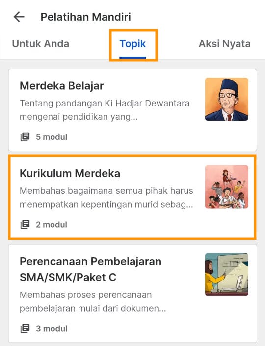 Pelatihan Implementasi Kurikulum Merdeka Di Platform Merdeka Mengajar ...