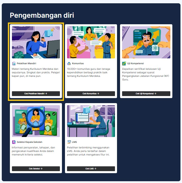 Mengenal Fitur Pelatihan Mandiri – Merdeka Mengajar