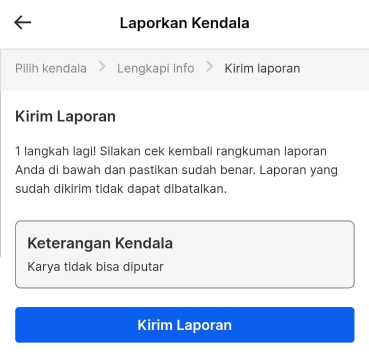 Melaporkan Kendala Teknis Pada Karya Saya – Merdeka Mengajar