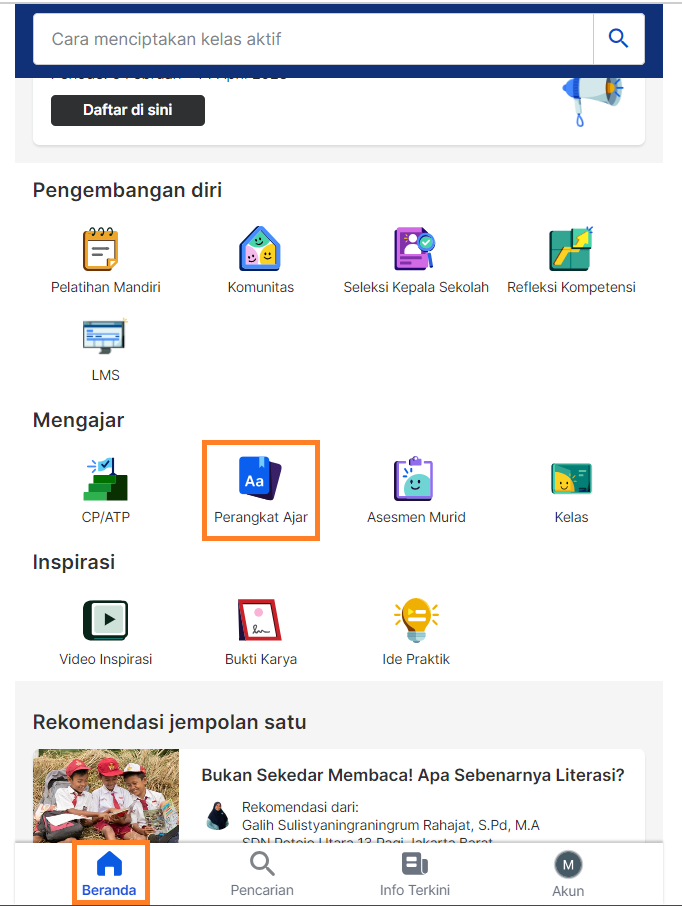 Mencari Perangkat Ajar – Merdeka Mengajar