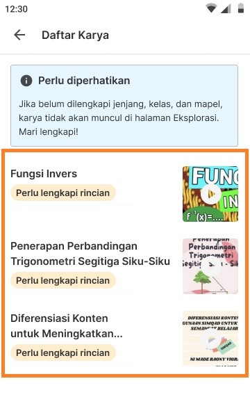 Mengedit Rincian Karya Saya – Merdeka Mengajar