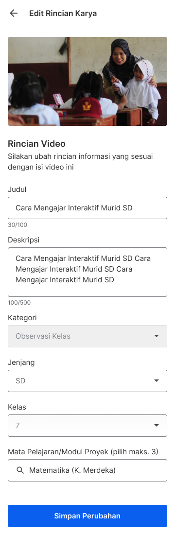 Mengedit Rincian Karya Saya – Merdeka Mengajar